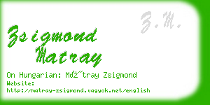 zsigmond matray business card